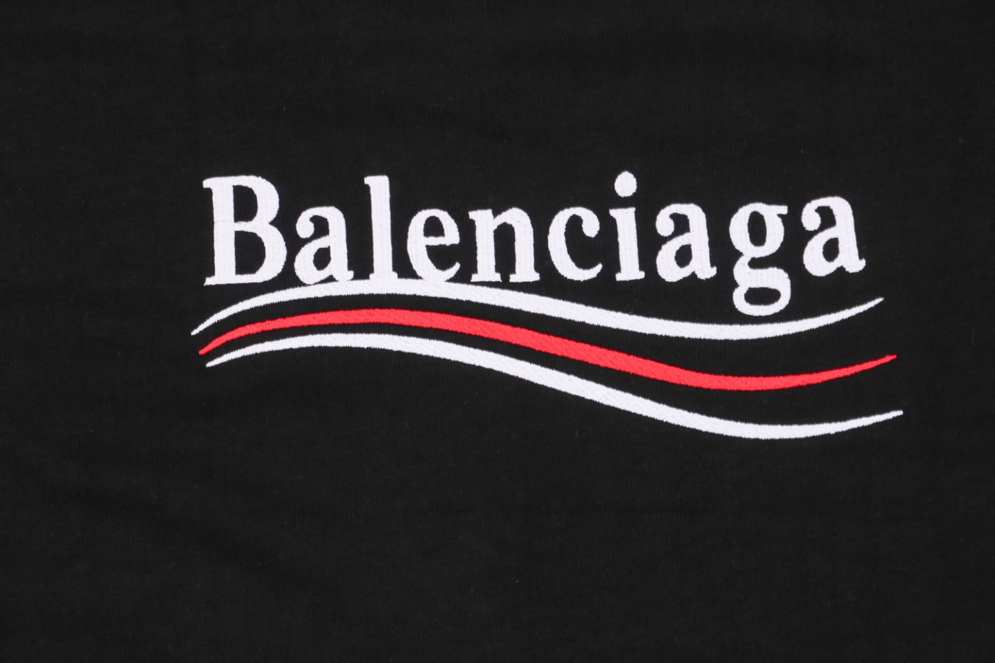 Balenciaga 23SS Cola Script Embroidered Short Sleeve Tee – Black