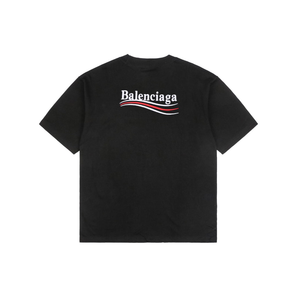Balenciaga 23SS Cola Script Embroidered Short Sleeve Tee – Black