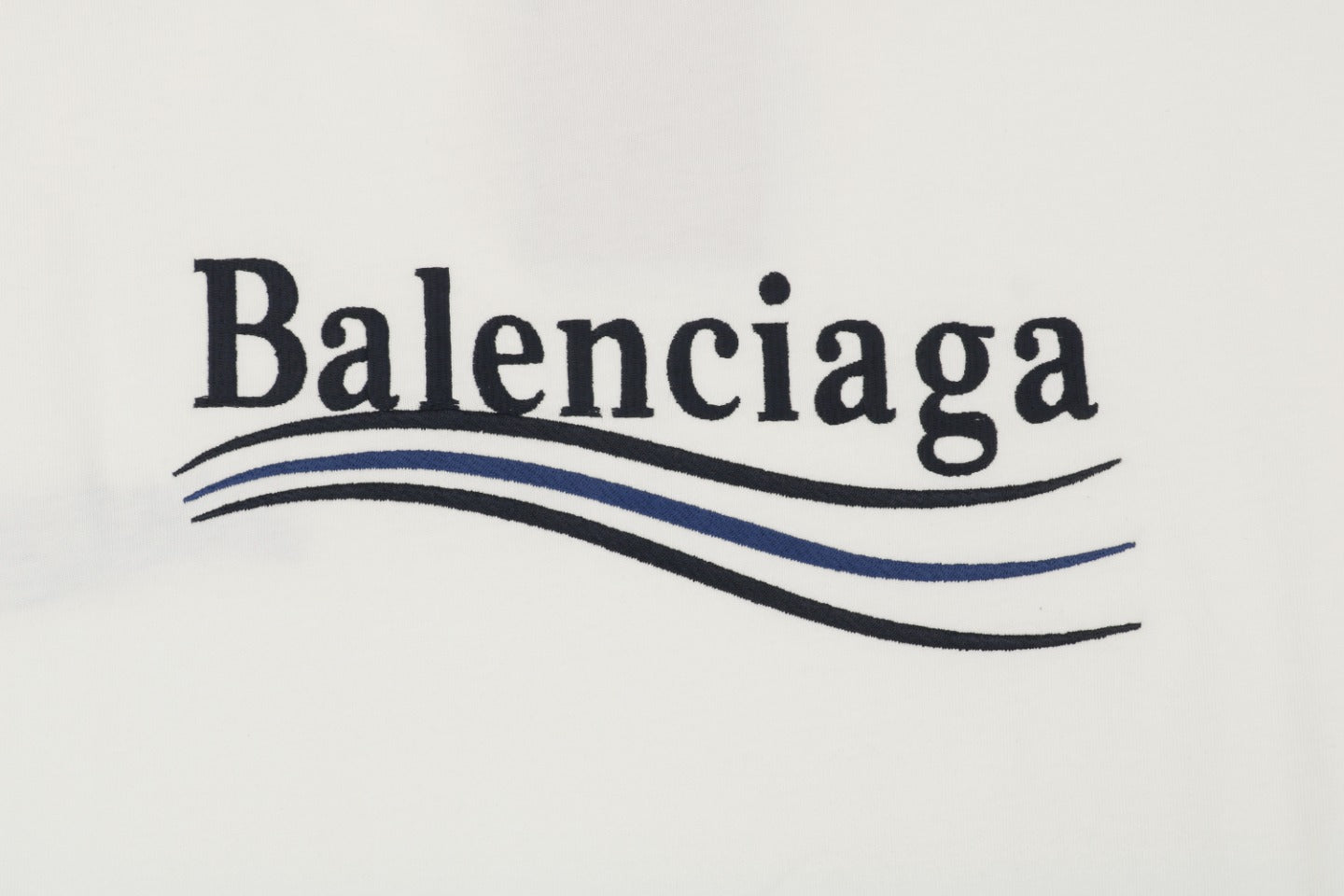 Balenciaga 23SS Cola Script Embroidered Short Sleeve Tee – White