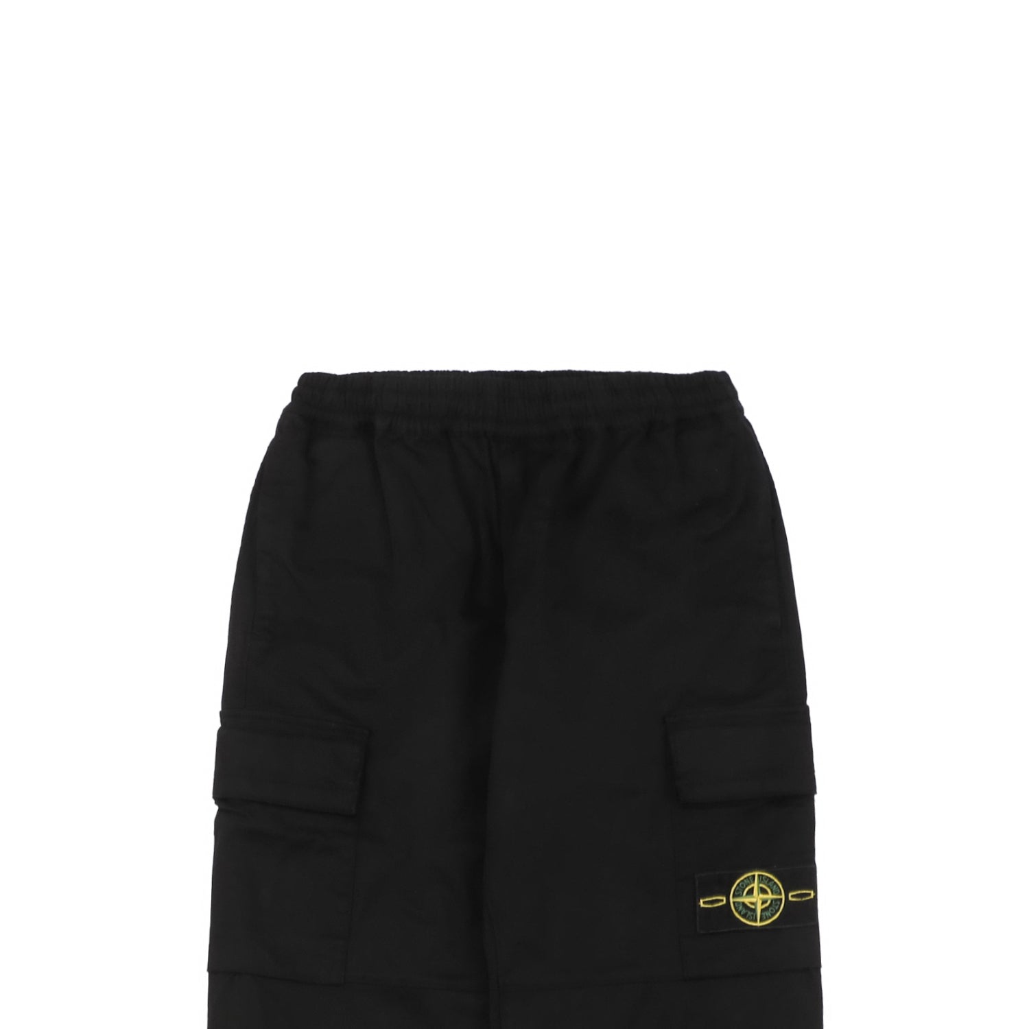 Stone Island 24FW Four-Pocket Compass Badge Washed Cargo Pants – Black