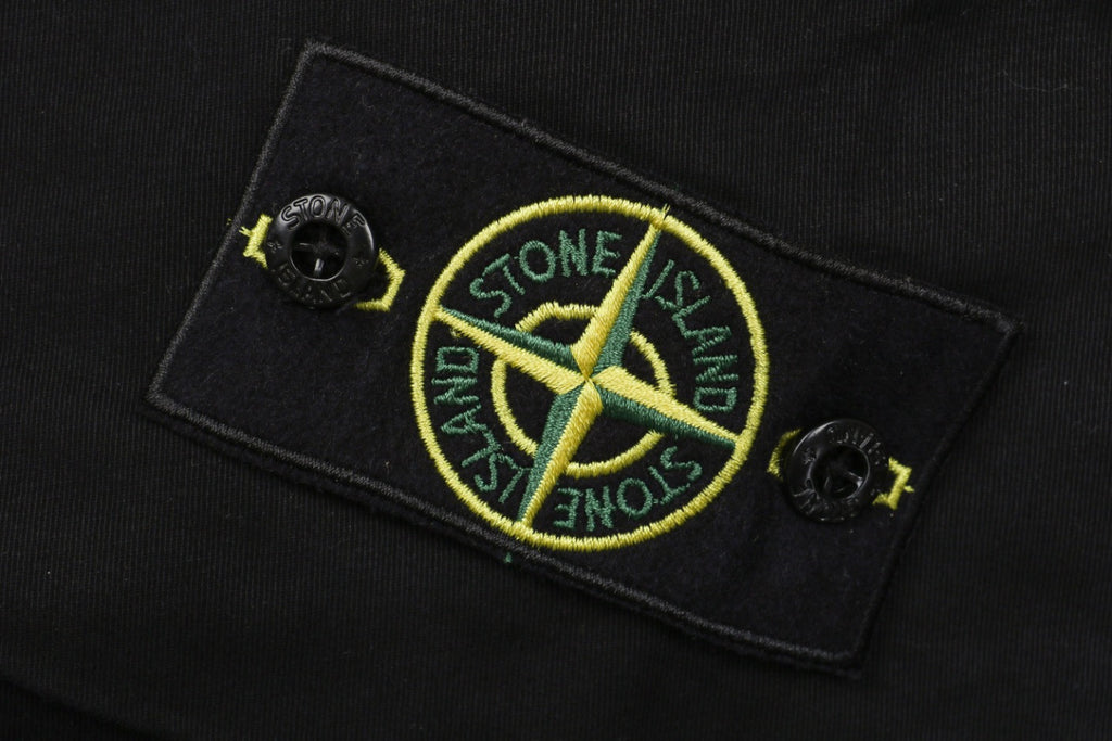 Stone Island 24FW Four-Pocket Compass Badge Washed Cargo Pants – Black