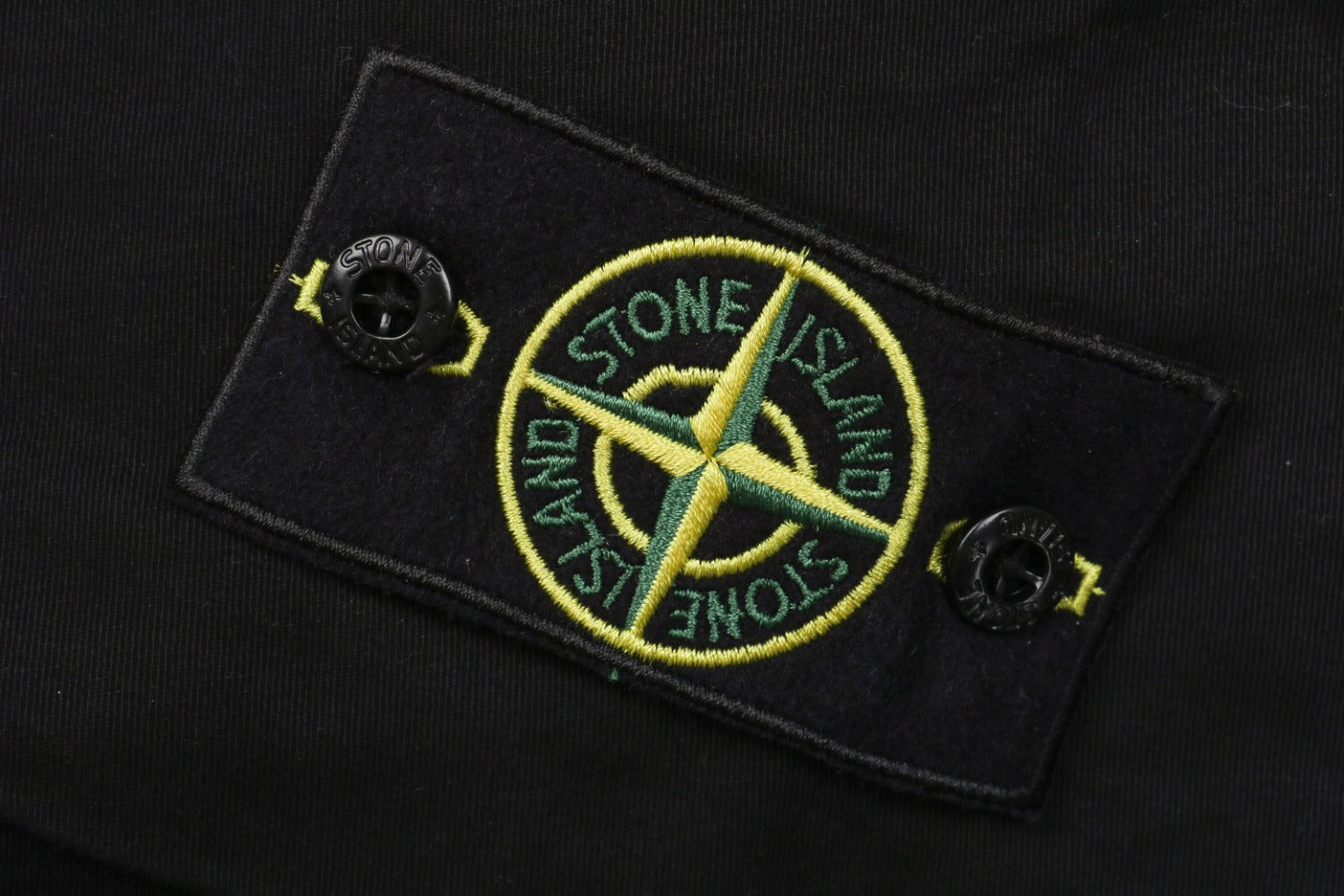 Stone Island 24FW Four-Pocket Compass Badge Washed Cargo Pants – Black