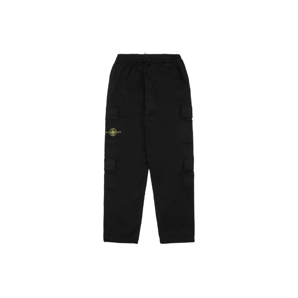 Stone Island 24FW Four-Pocket Compass Badge Washed Cargo Pants – Black