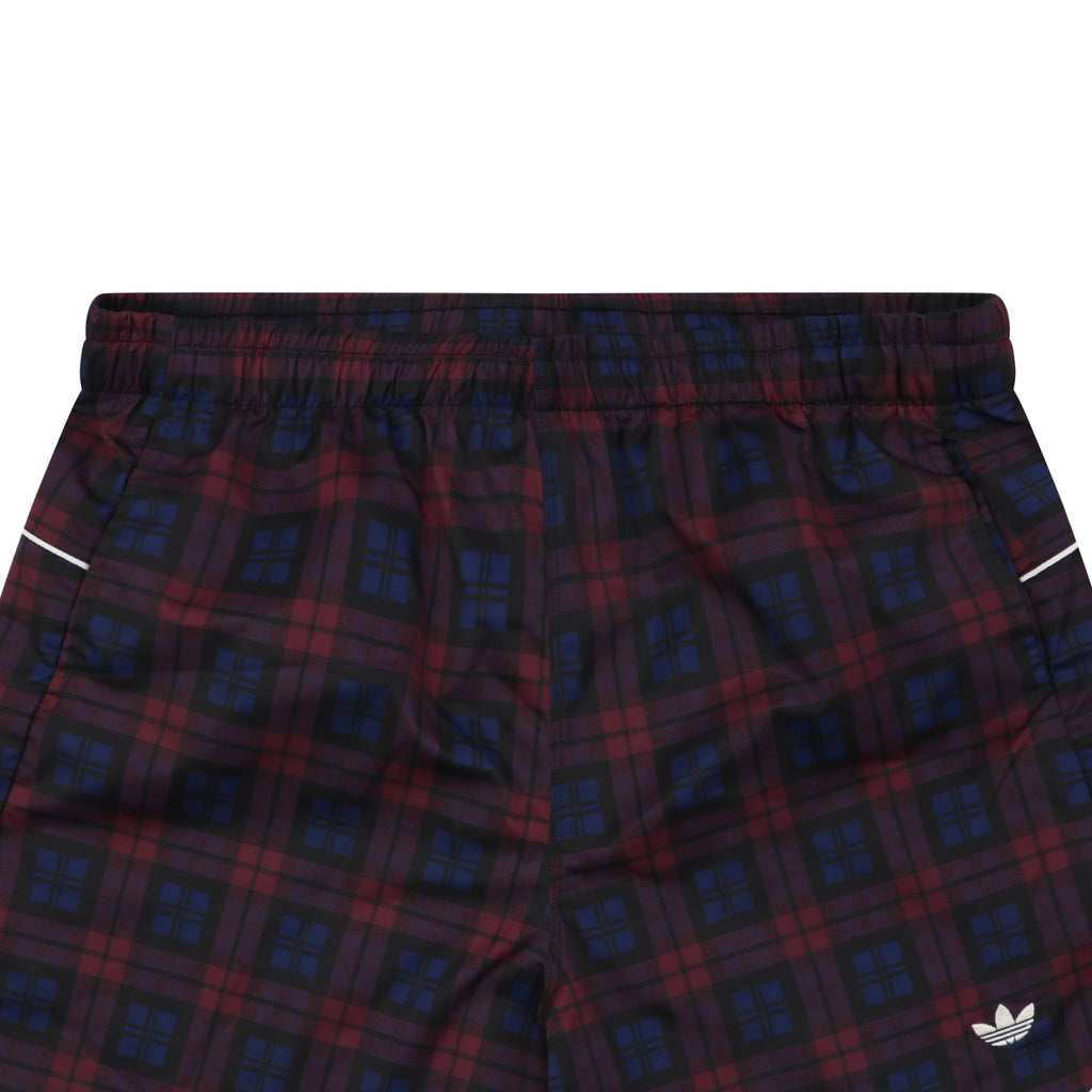 Adidas Originals Trefoil Check Print Shorts – Navy Red