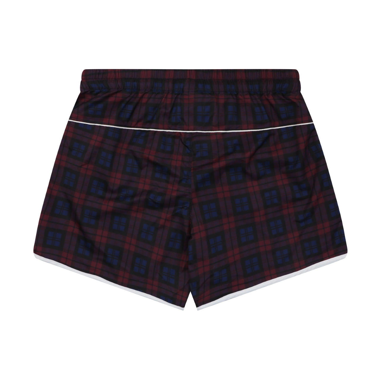 Adidas Originals Trefoil Check Print Shorts – Navy Red
