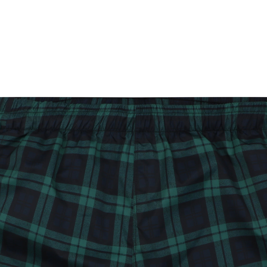 Adidas Originals Trefoil Check Print Shorts – Black Green