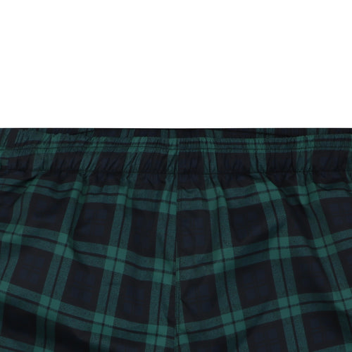 Adidas Originals Trefoil Check Print Shorts – Black Green
