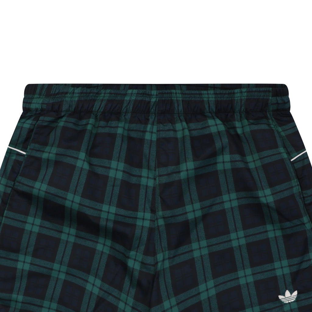 Adidas Originals Trefoil Check Print Shorts – Black Green