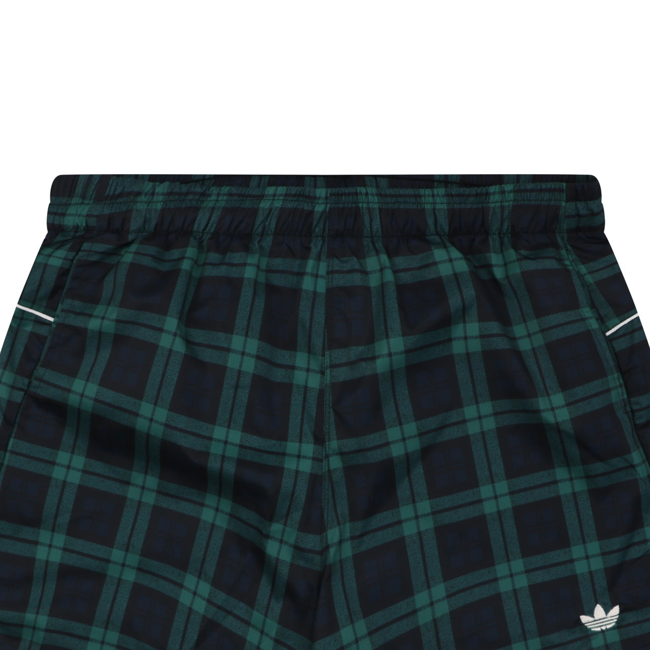 Adidas Originals Trefoil Check Print Shorts – Black Green