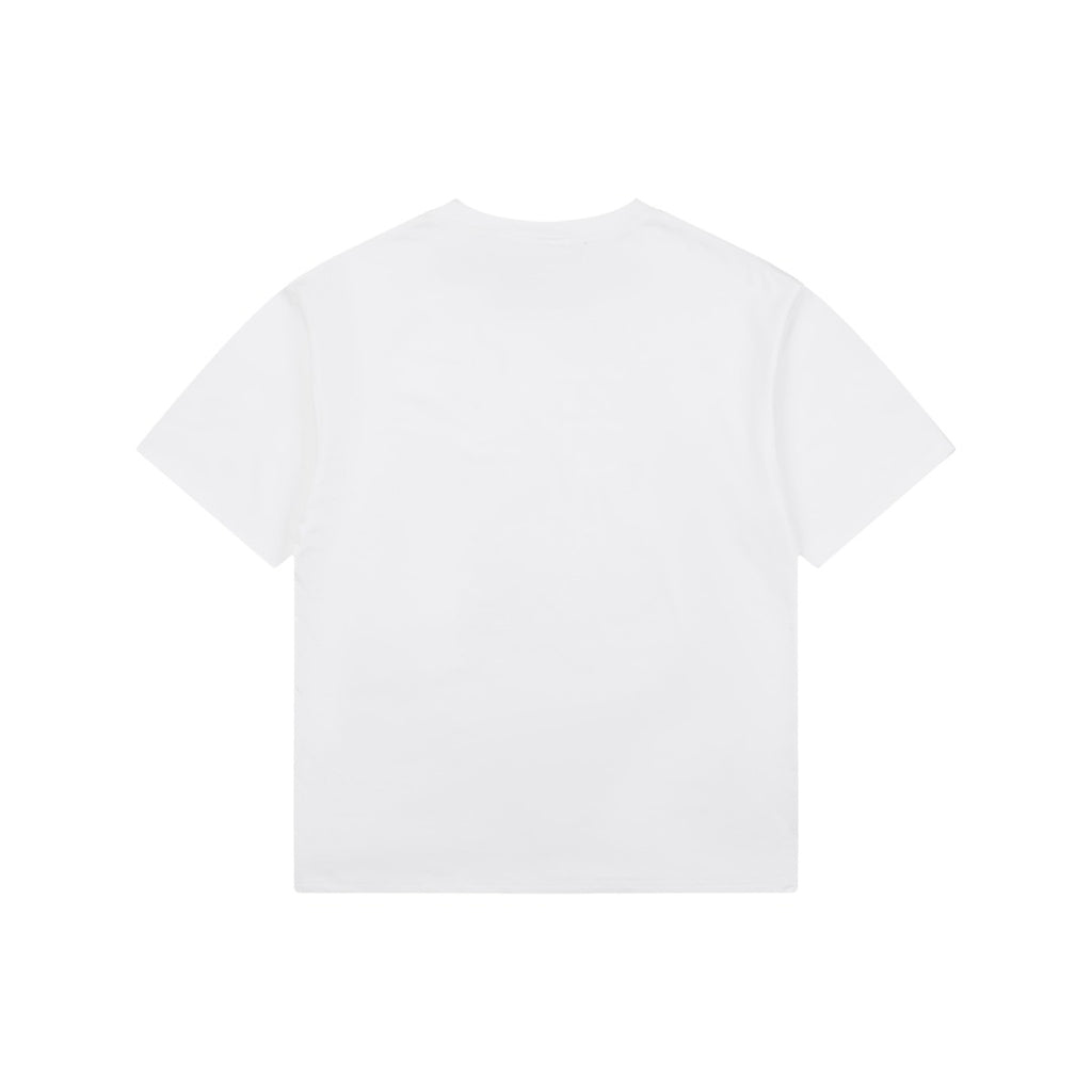 A Bathing Ape B.A.P.E. Red Script “Anything For A Quiet Life” Print Short Sleeve Tee – White