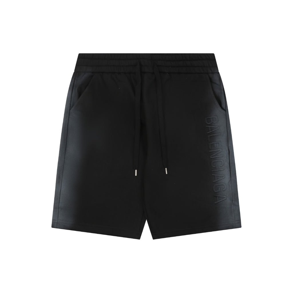 Balenciaga Side Spray Paint Graffiti Shorts – Black
