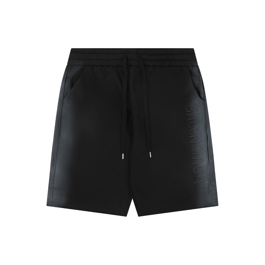 Balenciaga Side Spray Paint Graffiti Shorts – Black