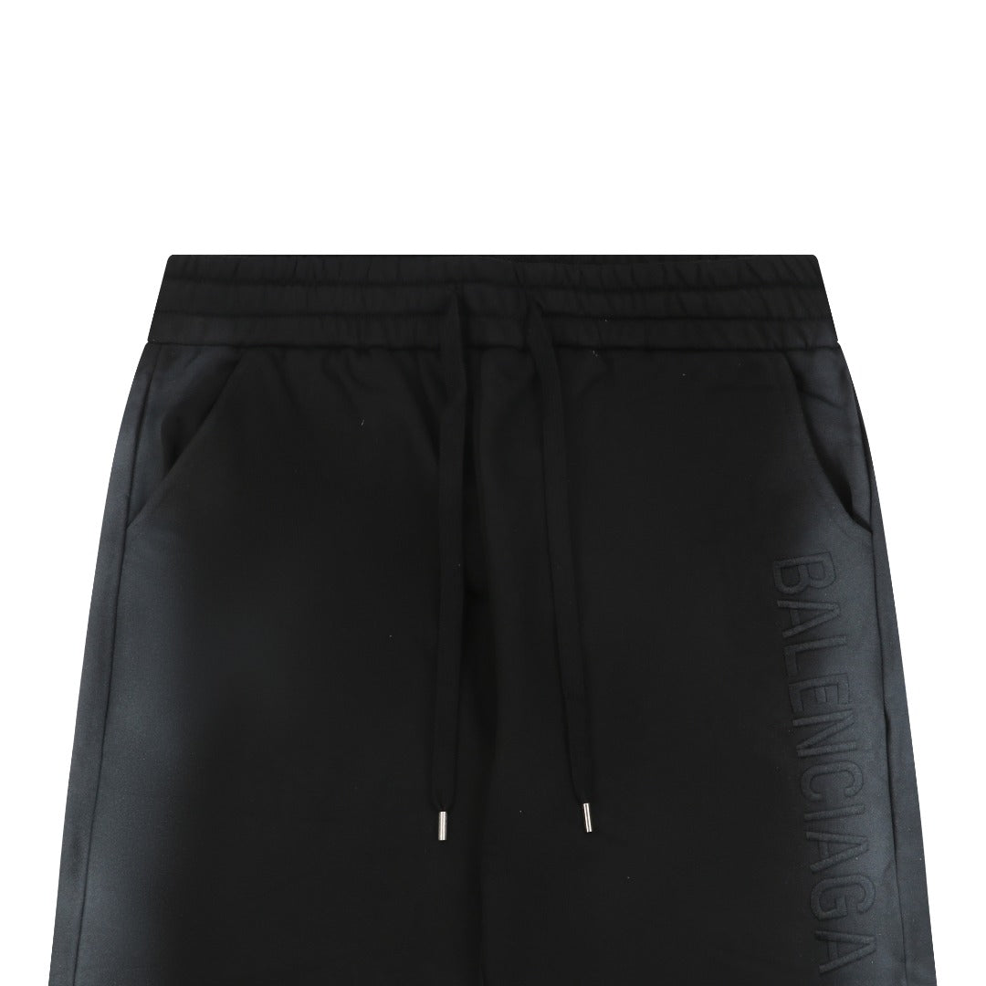 Balenciaga Side Spray Paint Graffiti Shorts – Black