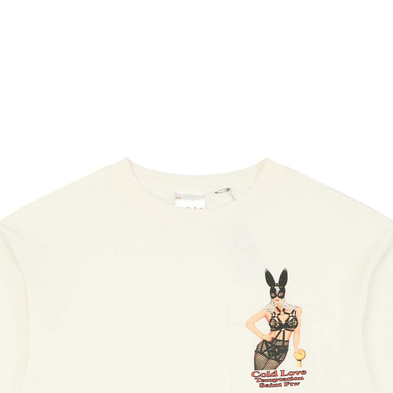Saint Michael Bunny Girl Graphic Short Sleeve Tee – Cream