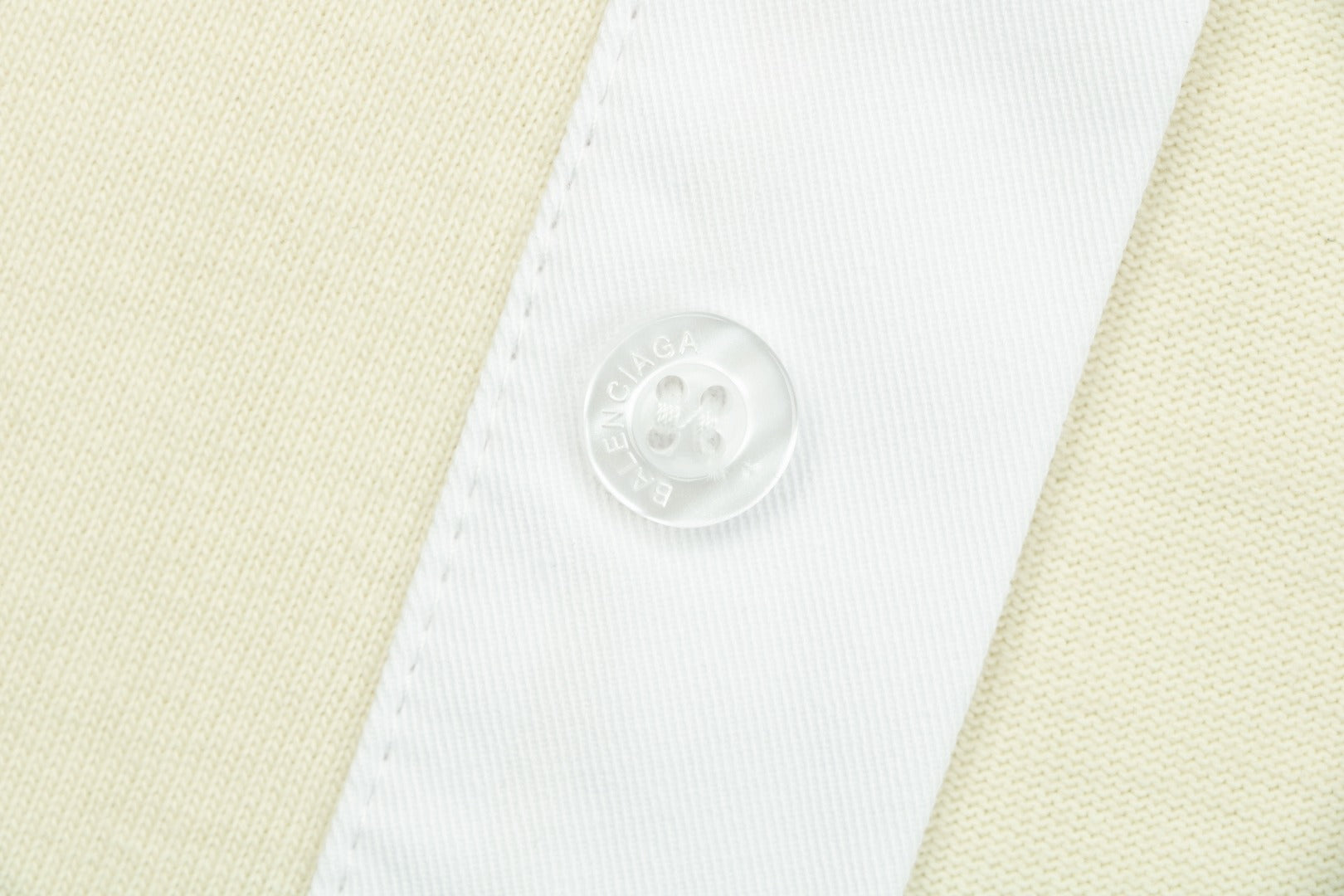 Balenciaga Wheat Ear Double-B Bold Stripe Rugby Long Sleeve Polo – Black / Cream