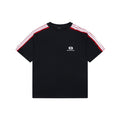 Balenciaga Double Ring Contrast Stripe Short Sleeve Tee – Black / Red