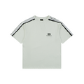 Balenciaga Double Ring Contrast Stripe Short Sleeve Tee – White / Black