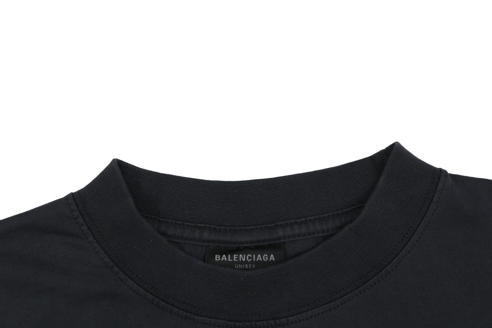 Balenciaga Vintage Crest Medallion Collage Print Short Sleeve Tee – Black