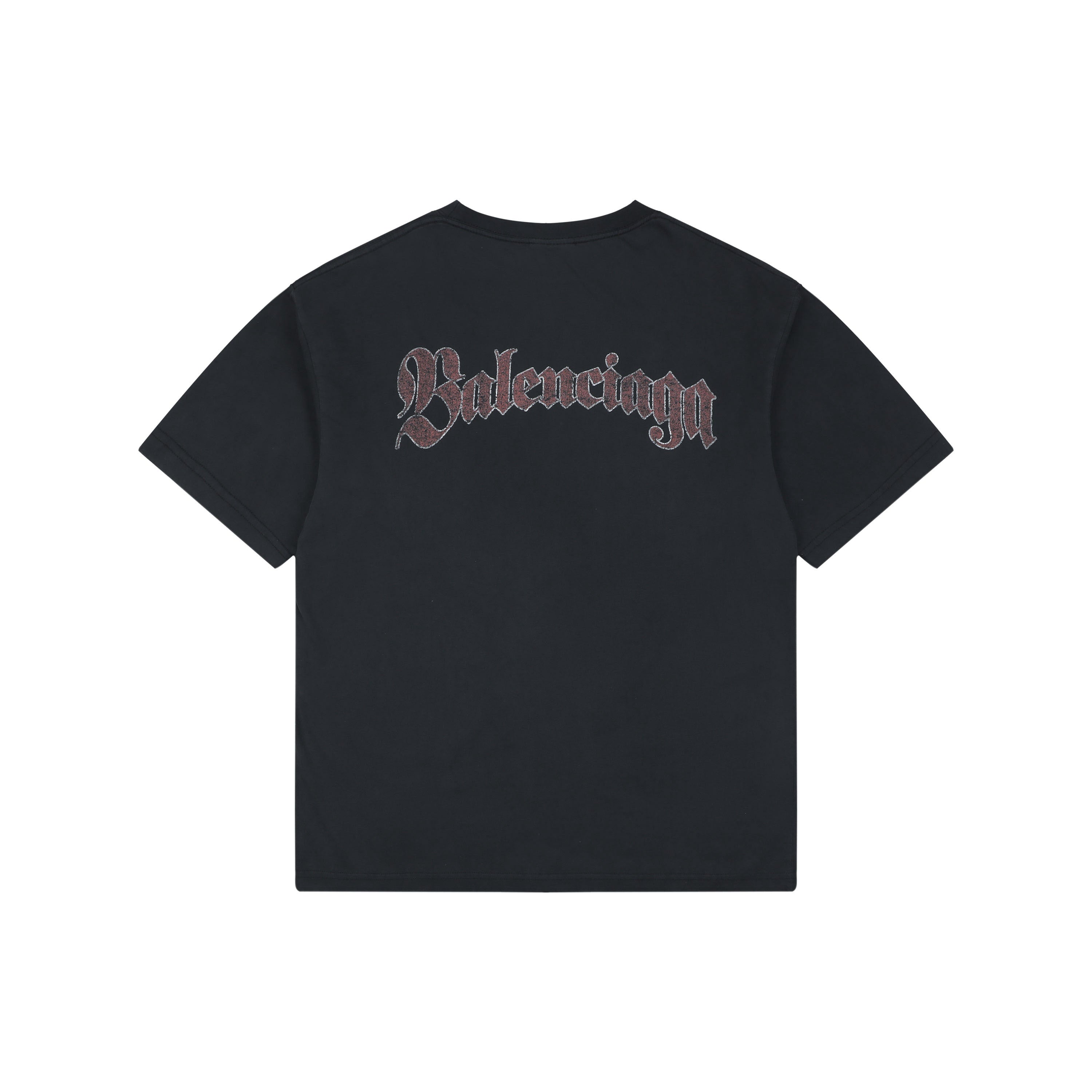 Balenciaga Vintage Crest Medallion Collage Print Short Sleeve Tee – Black