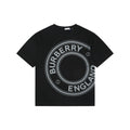 Burberry England Oversized Circle Logo Print Short Sleeve Tee – Black