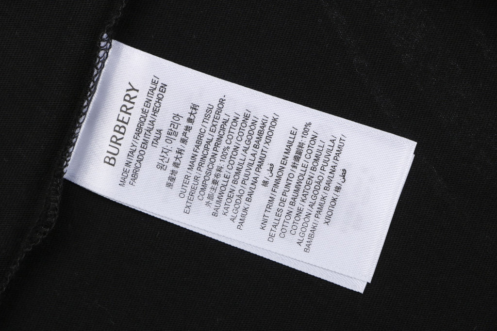 Burberry England Oversized Circle Logo Print Short Sleeve Tee – Black