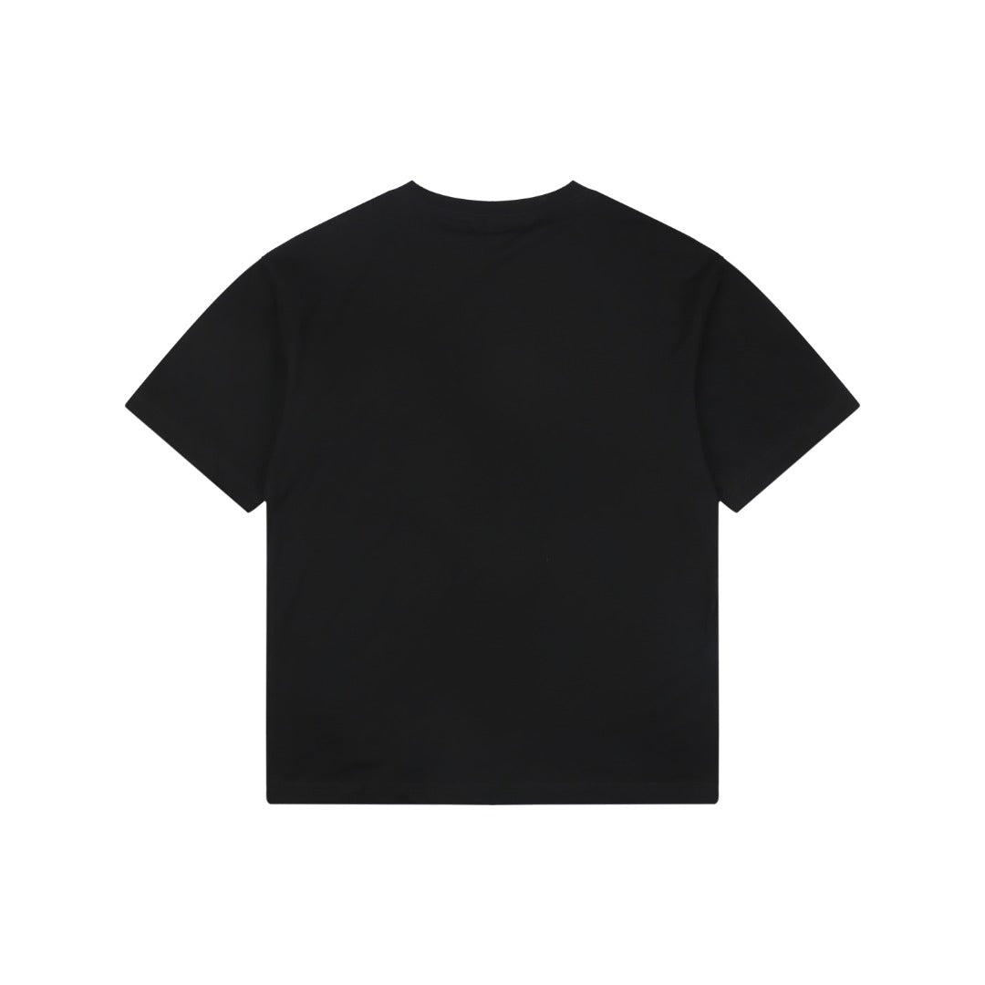 Burberry England Oversized Circle Logo Print Short Sleeve Tee – Black