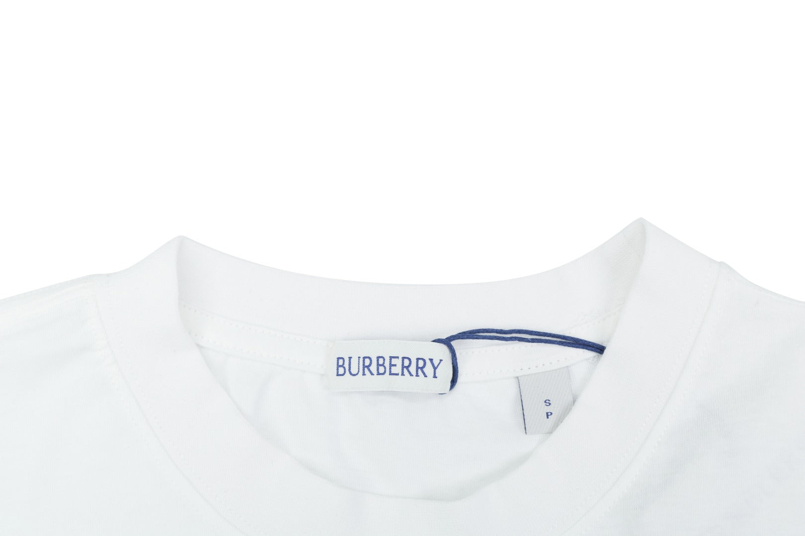 Burberry England Oversized Circle Logo Print Short Sleeve Tee – White