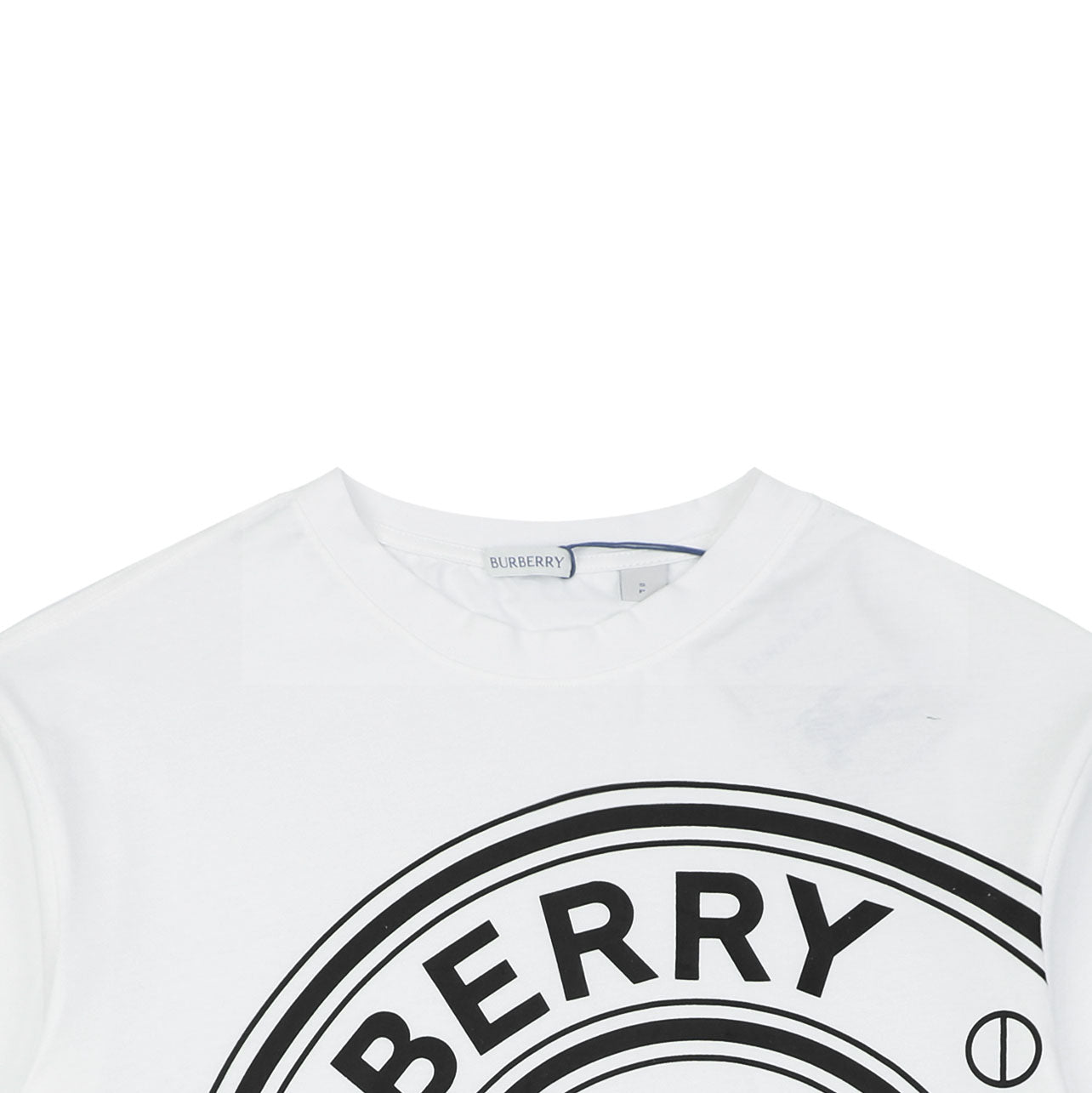 Burberry England Oversized Circle Logo Print Short Sleeve Tee – White