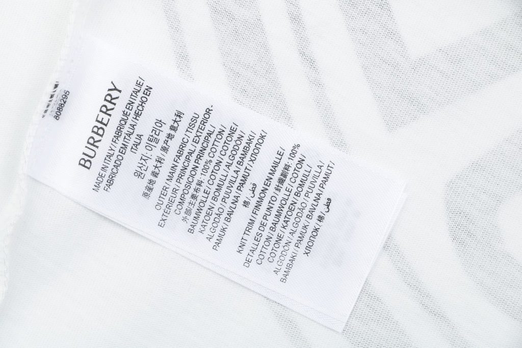 Burberry England Oversized Circle Logo Print Short Sleeve Tee – White