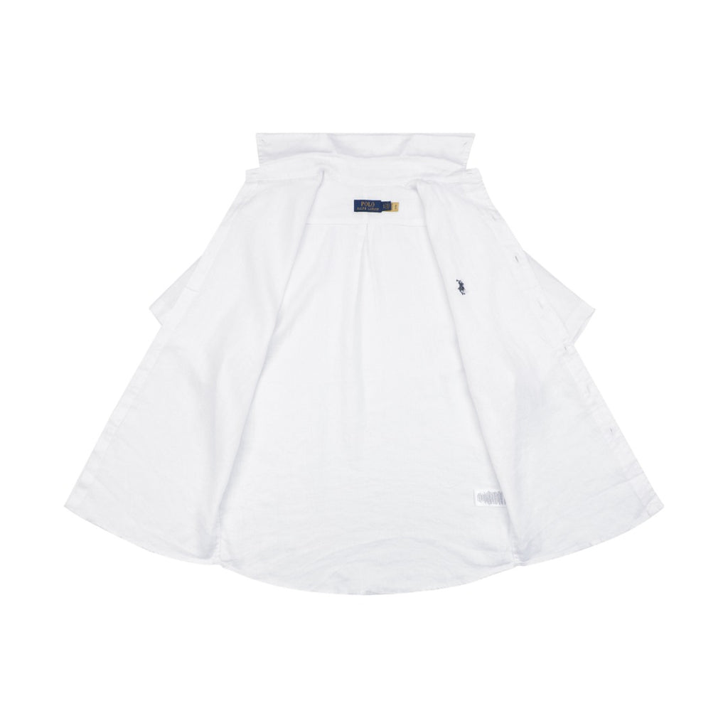 Polo Ralph Lauren Pony Logo Linen Short Sleeve Shirt – White