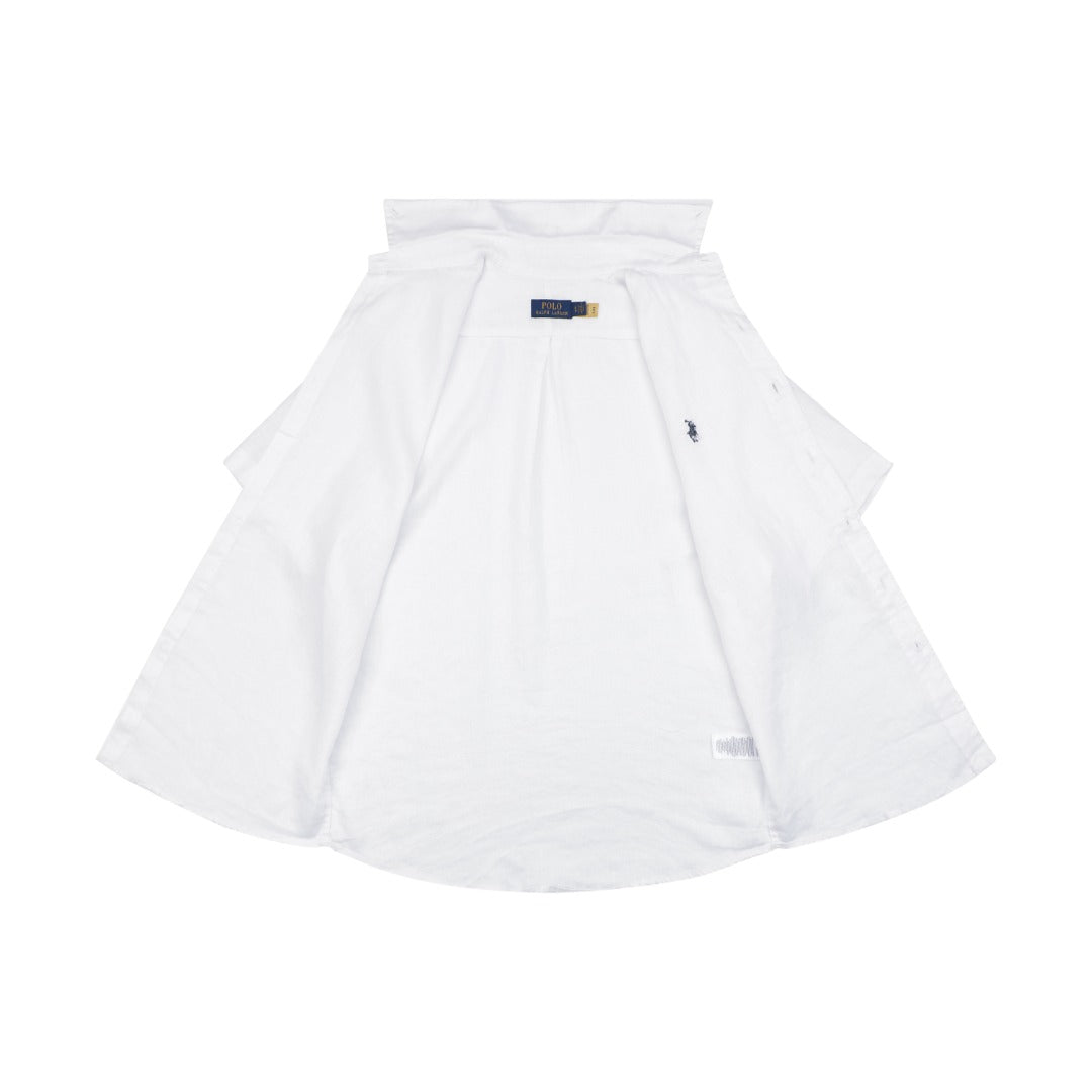 Polo Ralph Lauren Pony Logo Linen Short Sleeve Shirt – White