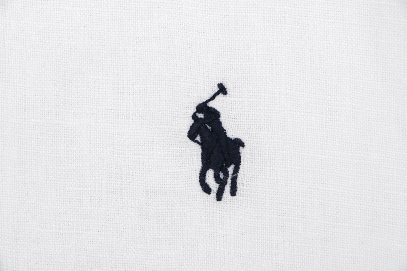 Polo Ralph Lauren Pony Logo Linen Short Sleeve Shirt – White