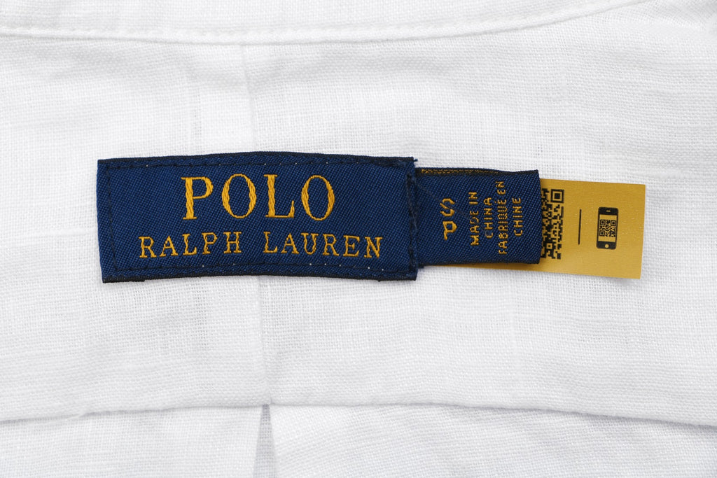 Polo Ralph Lauren Pony Logo Linen Short Sleeve Shirt – White