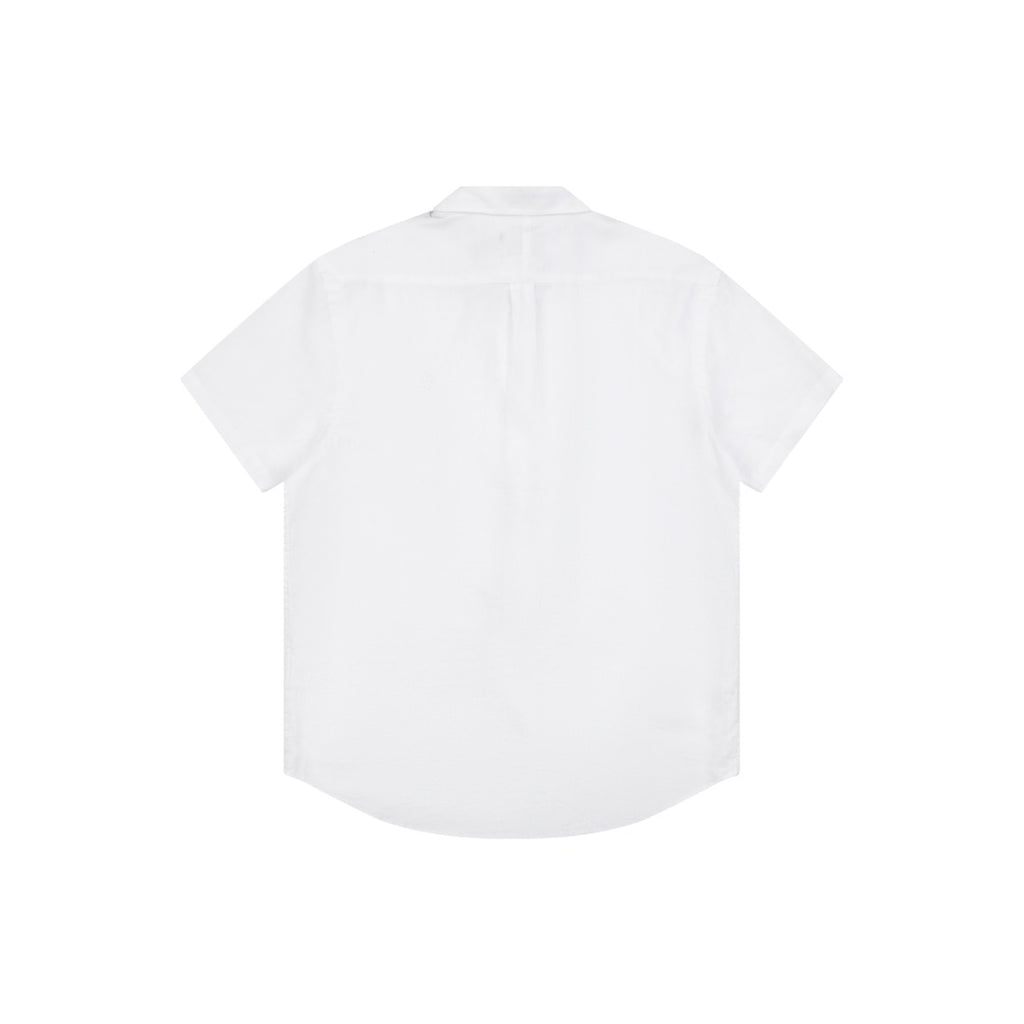Polo Ralph Lauren Pony Logo Linen Short Sleeve Shirt – White