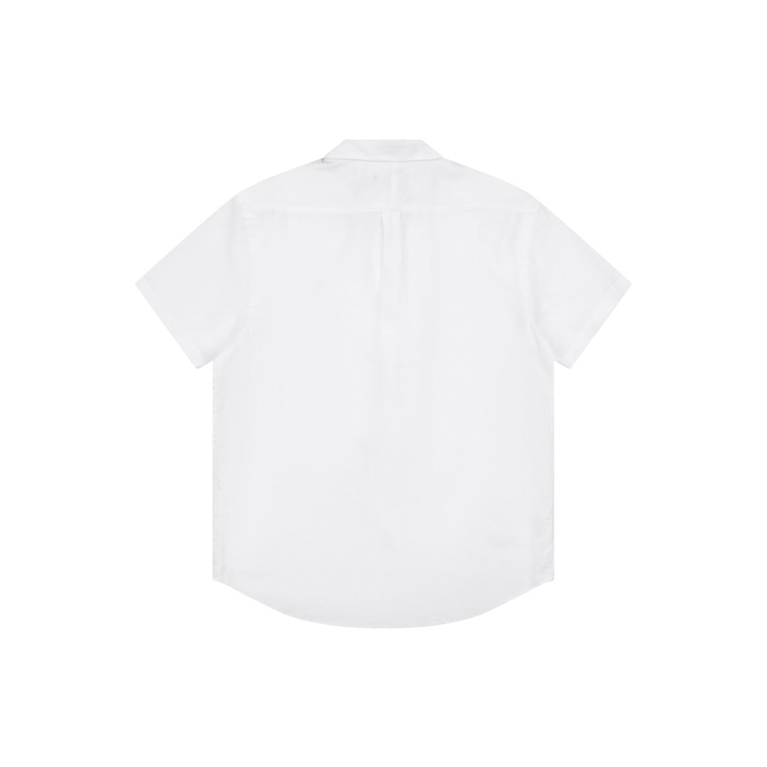 Polo Ralph Lauren Pony Logo Linen Short Sleeve Shirt – White