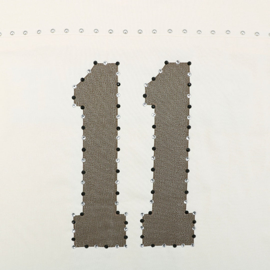 Supreme No.11 Rhinestone Football Jersey Tee – Apricot