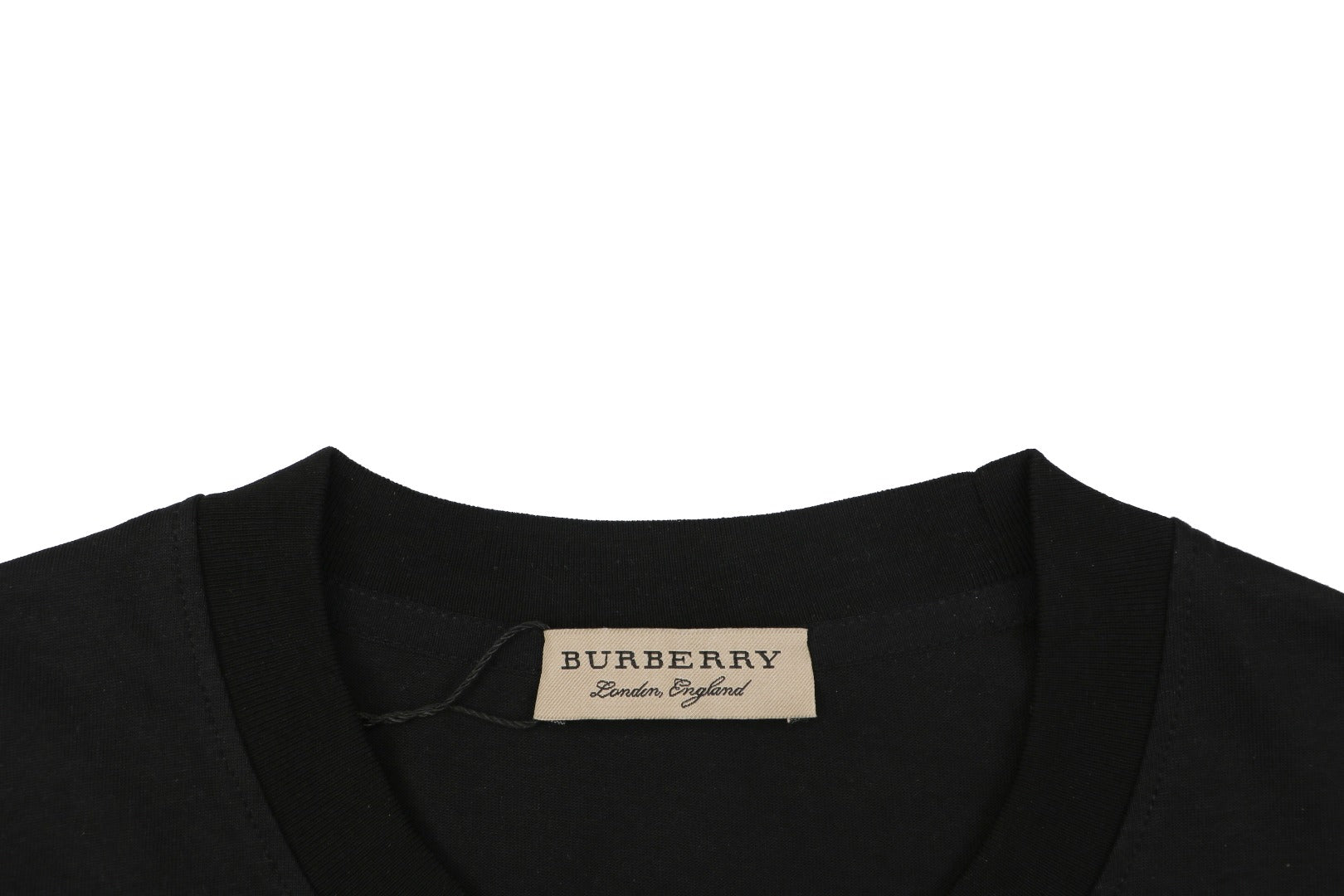 Burberry Mini Check Oval Equestrian Knight Print Tee – Black