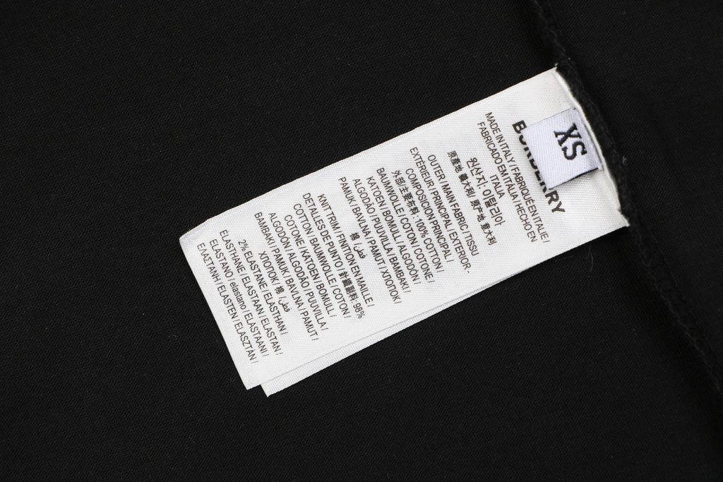 Burberry Mini Check Oval Equestrian Knight Print Tee – Black