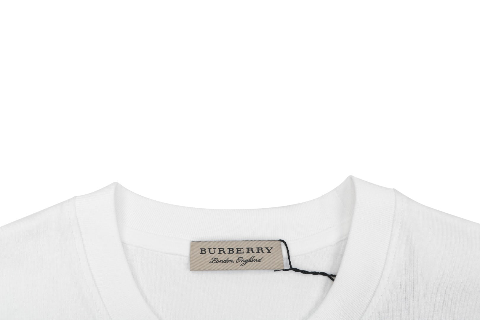 Burberry Mini Check Oval Equestrian Knight Print Tee – White
