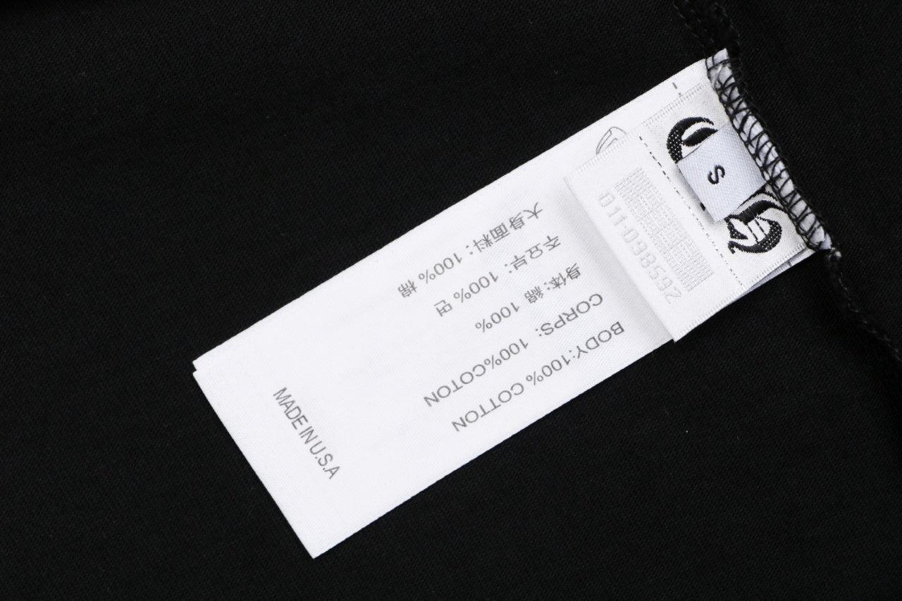Chrome Hearts Pink Sanskrit Cross Embroidered Tee – Black