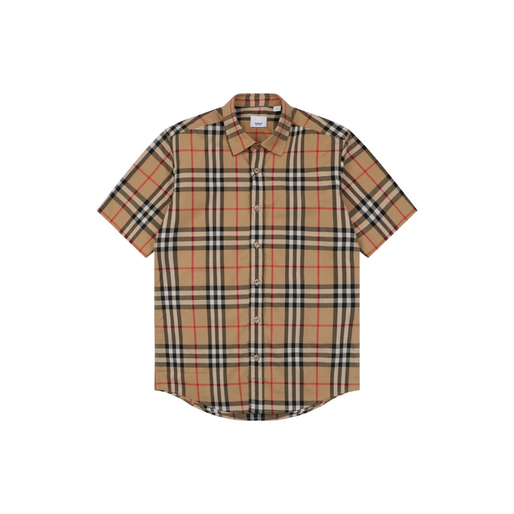Burberry Classic Vintage Check Short Sleeve Shirt – Archive Beige