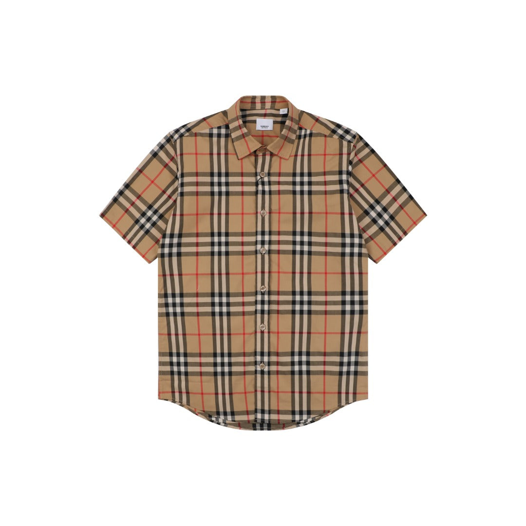 Burberry Classic Vintage Check Short Sleeve Shirt – Archive Beige
