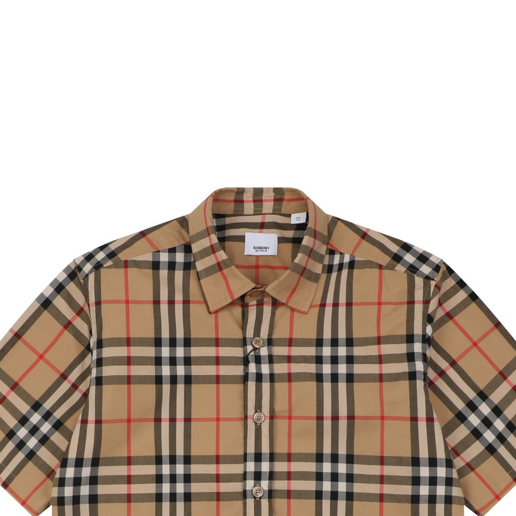 Burberry Classic Vintage Check Short Sleeve Shirt – Archive Beige