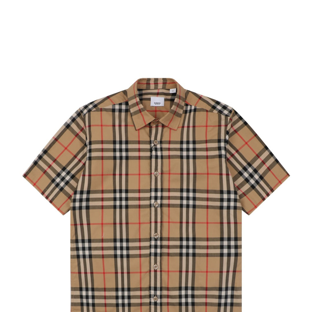 Burberry Classic Vintage Check Short Sleeve Shirt – Archive Beige