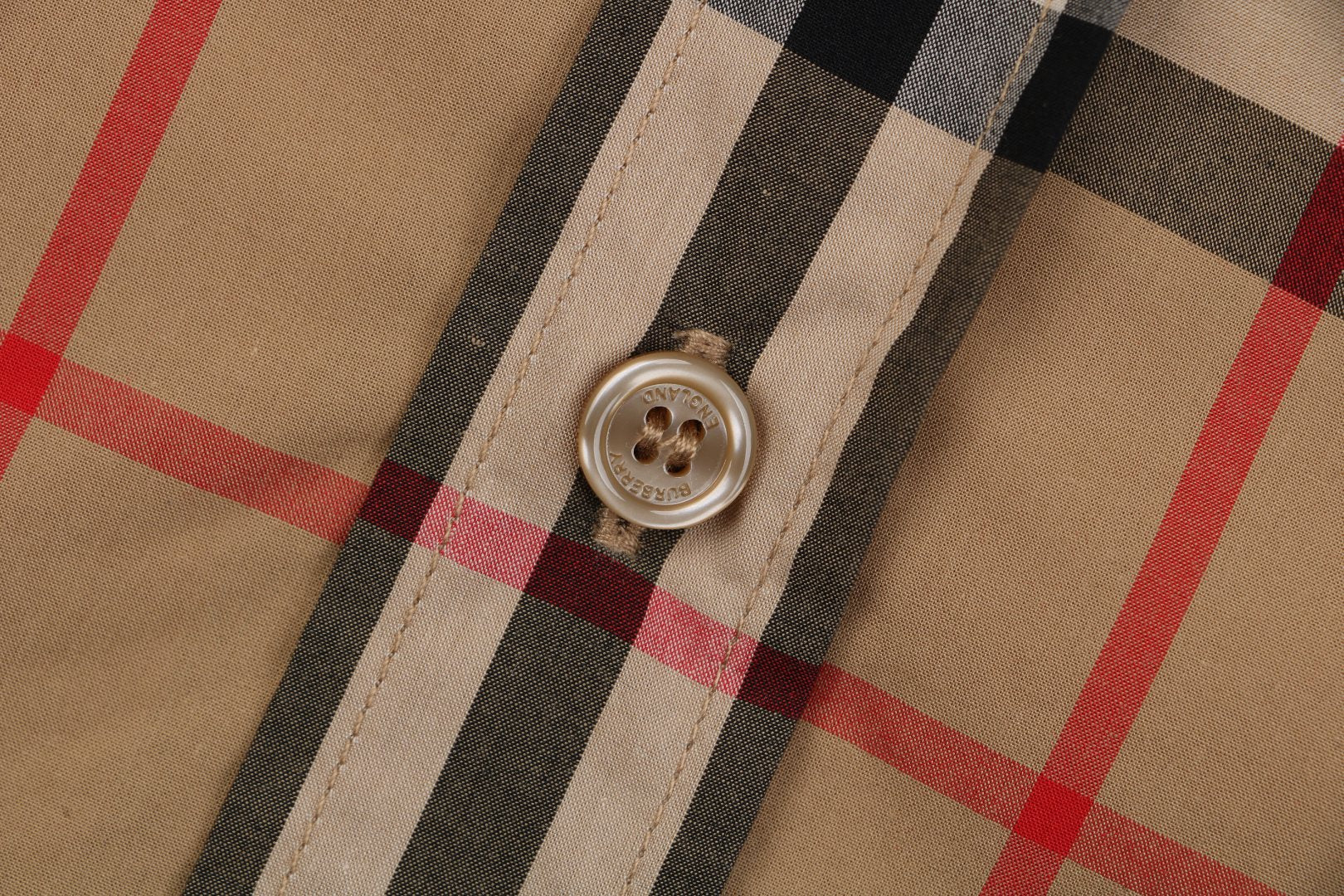 Burberry Classic Vintage Check Short Sleeve Shirt – Archive Beige