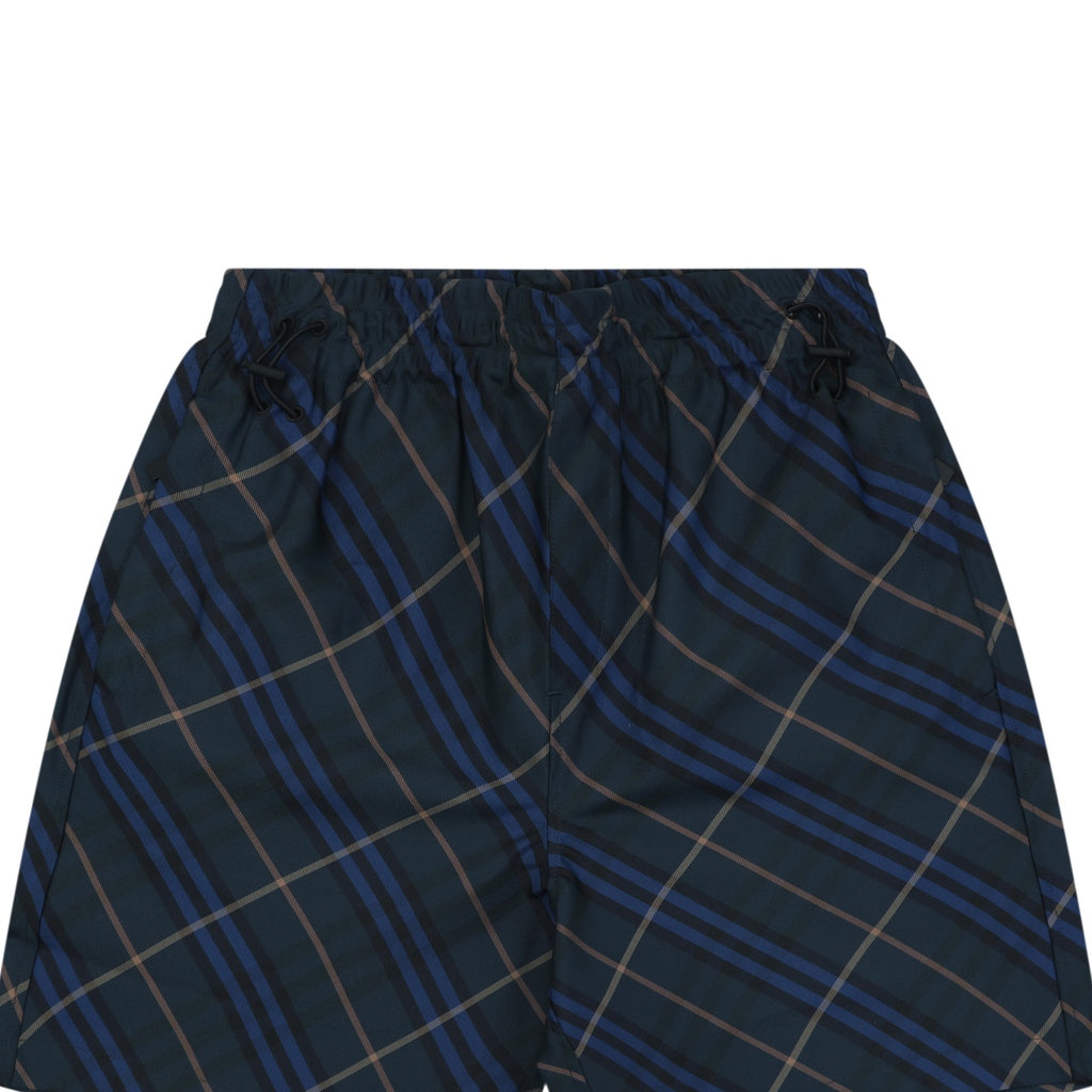 Burberry Blue Stripe Diagonal Check Nylon Shorts