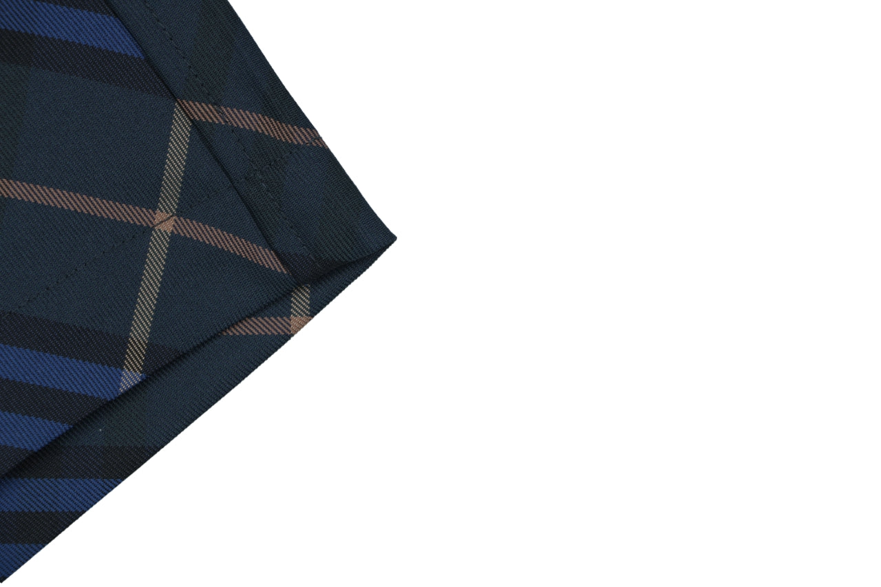 Burberry Blue Stripe Diagonal Check Nylon Shorts