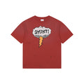 Saint Michael Thunder Cloud Lightning Letter Print Tee – Red
