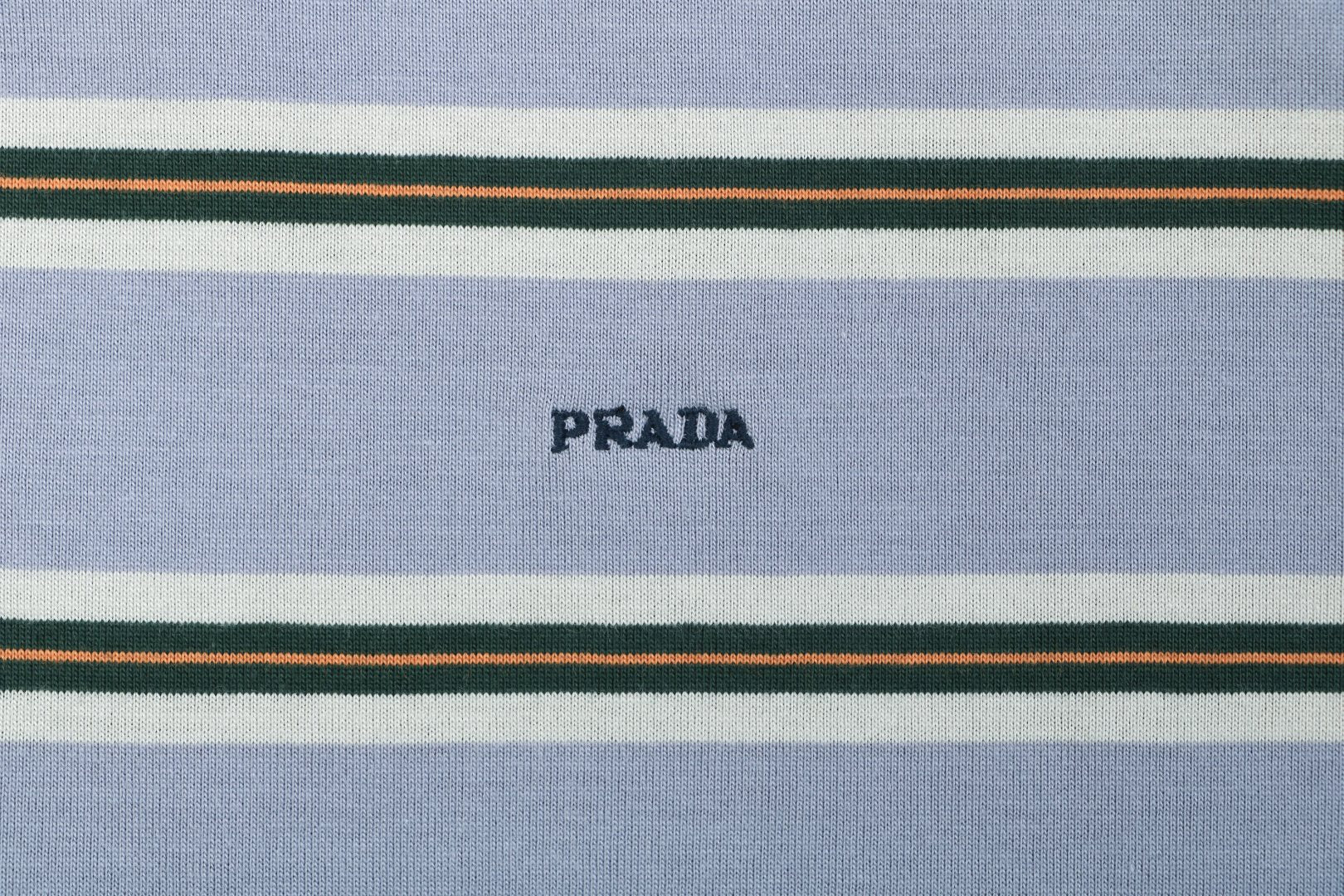 Prada Lavender Multi-Stripe Long Sleeve Tee