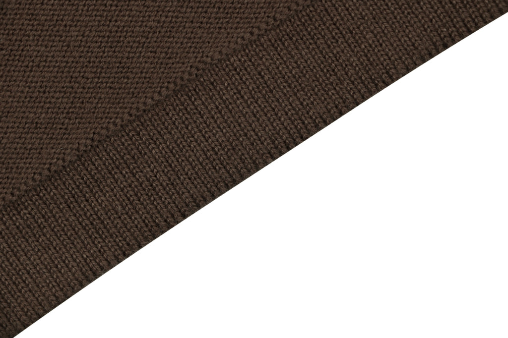 LV Monogram Leather Patch Jacquard Tee – Chocolate Brown